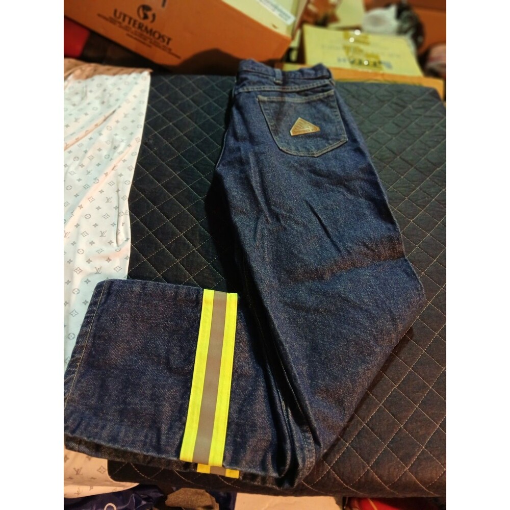 Bulwark Protection Jeans Men 34/30 Blue Flame Resistant Workwear High Rise Denim